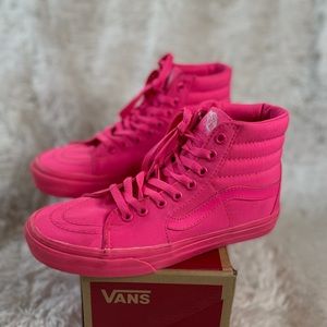 Neon Pink High Top Vans